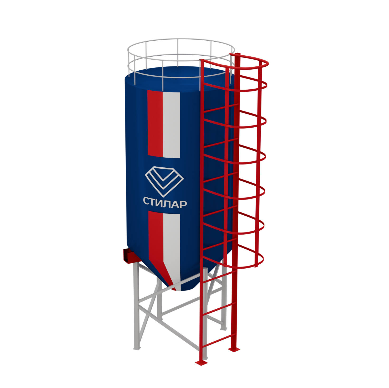 Цельносварный силос для цемента и микросилики 30 м³ от производителя